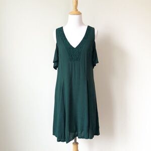 Green Others Follow cold shoulder mini dress